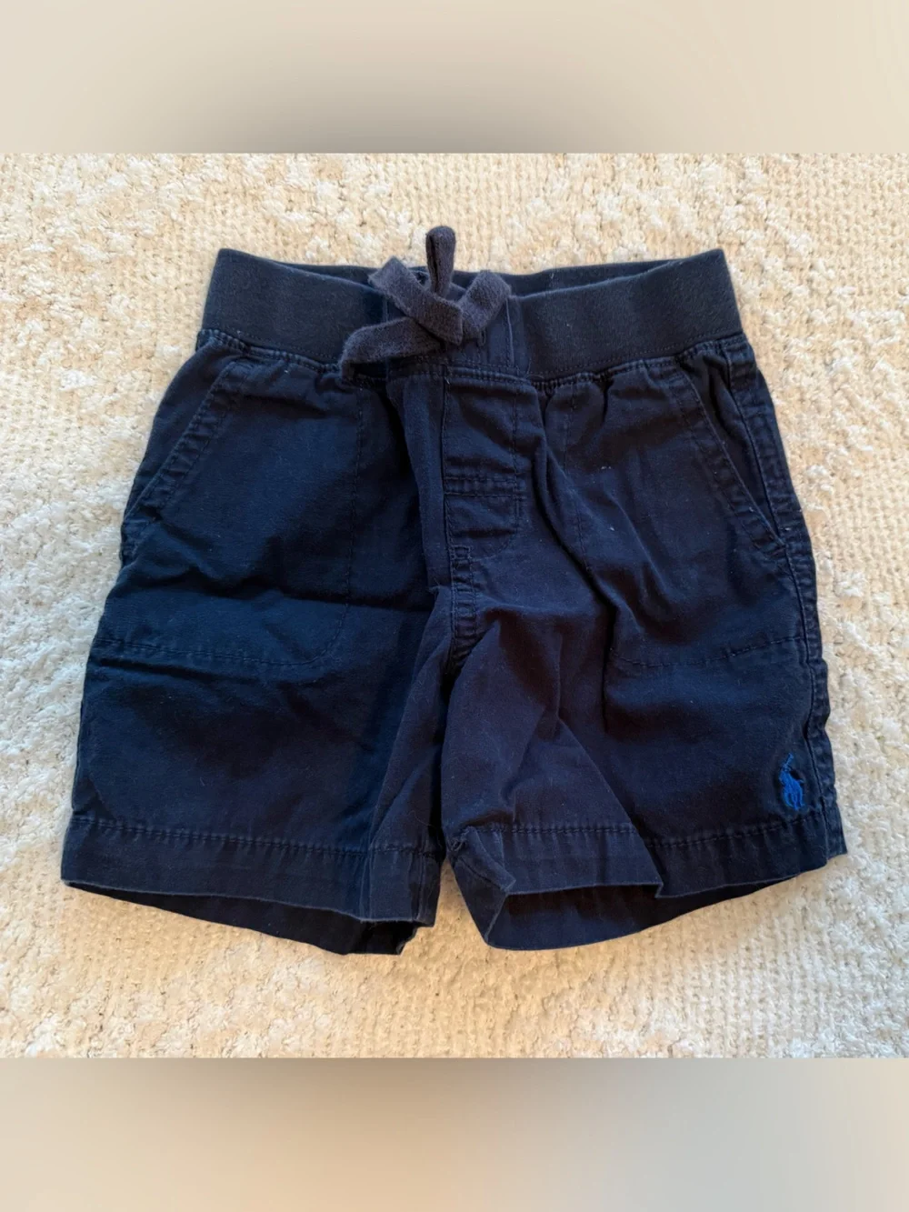 Ralph Lauren White Polo with Navy Shorts Kids Set